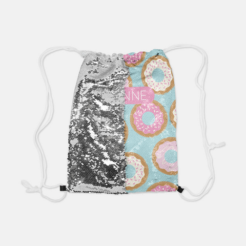 donut personalized sequin bag