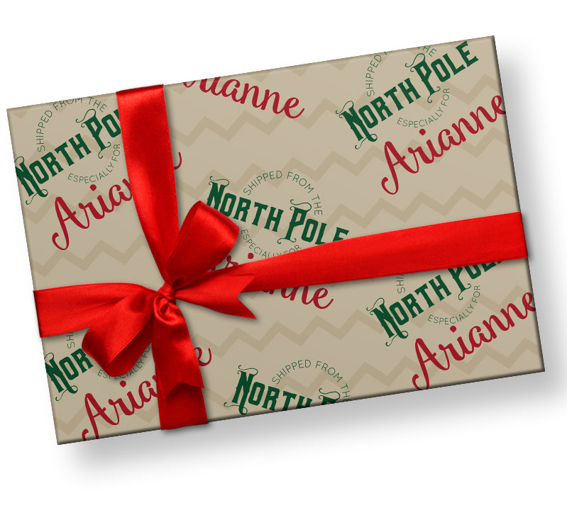 Personalized North Pole Christmas Wrapping Paper/santa's Gift Wrap/custom  Gift Wrap/santa's Official North Pole Wrapping Paper 